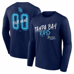 Tampa Bay Rays  Hustle Personalized Name & Number Long Sleeve T-Shirt | MLB Discount