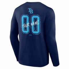 Tampa Bay Rays  Hustle Personalized Name & Number Long Sleeve T-Shirt | MLB Discount