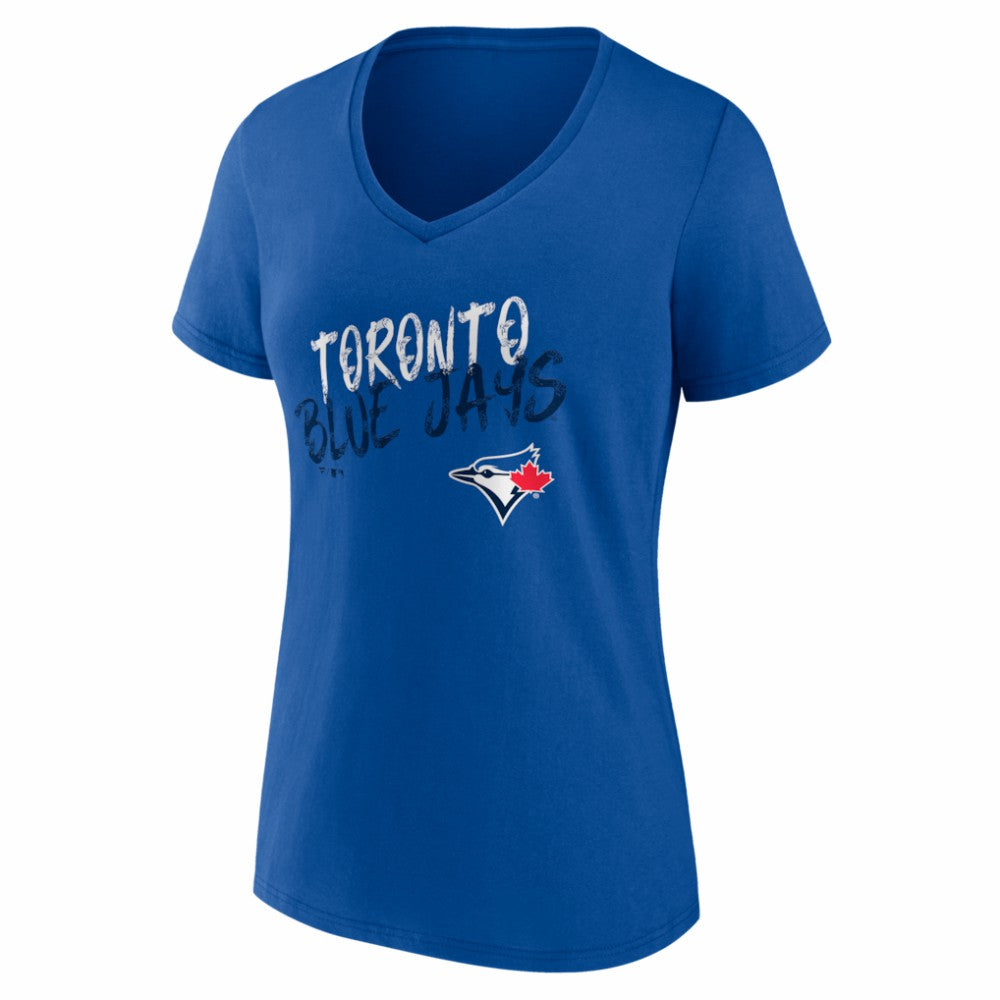 Toronto Blue Jays Women's Hustle Personalized Name & Number V-Neck T-Shirt | MLB US