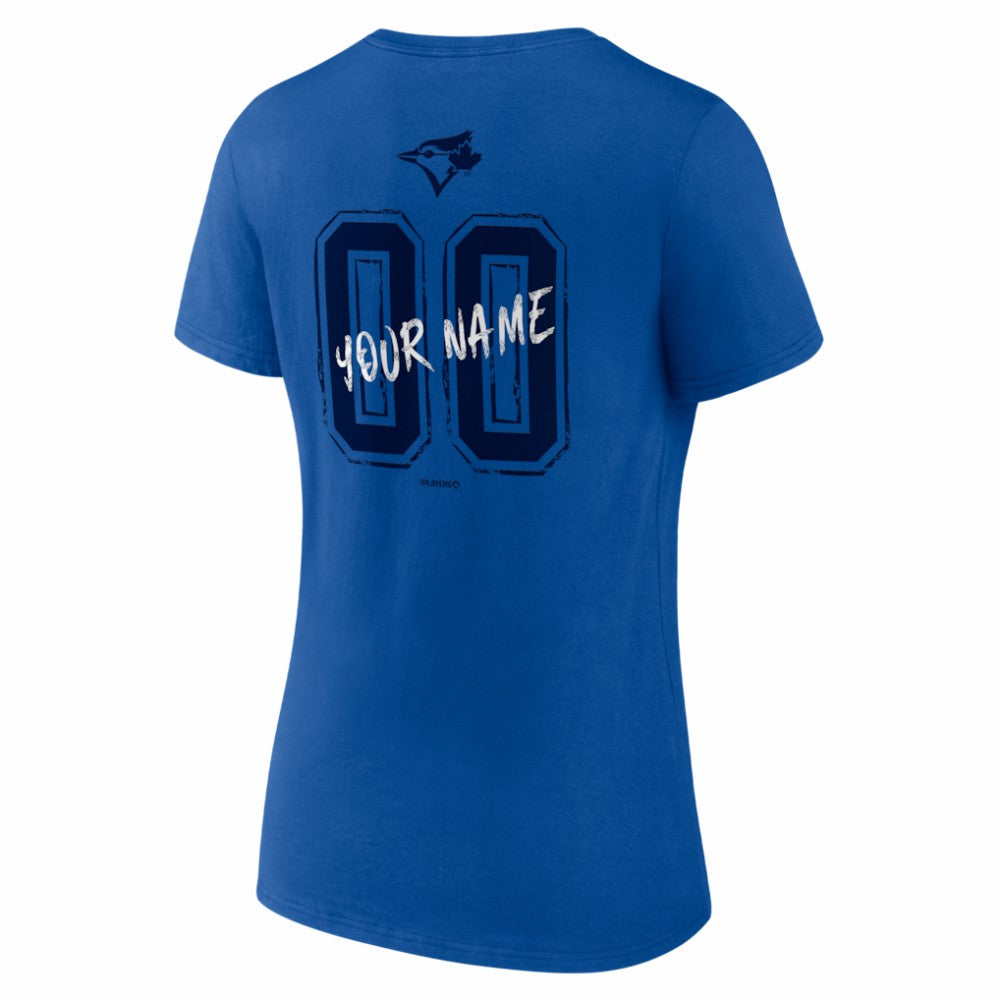Toronto Blue Jays Women's Hustle Personalized Name & Number V-Neck T-Shirt | MLB US