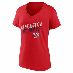 Washington Nationals Women's Hustle Personalized Name & Number V-Neck T-Shirt | MLB New