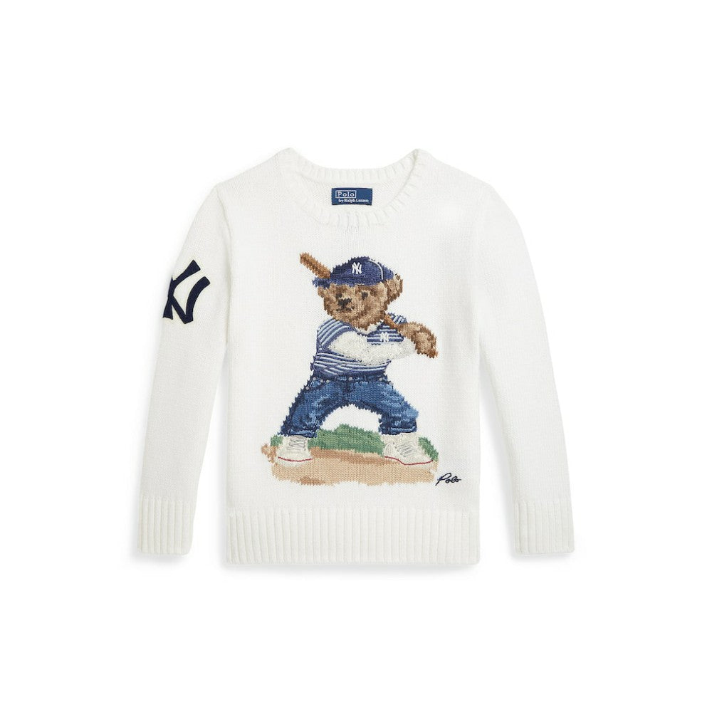 Yankees Polo Ralph Lauren Preschool Bear Sweater | MLB New