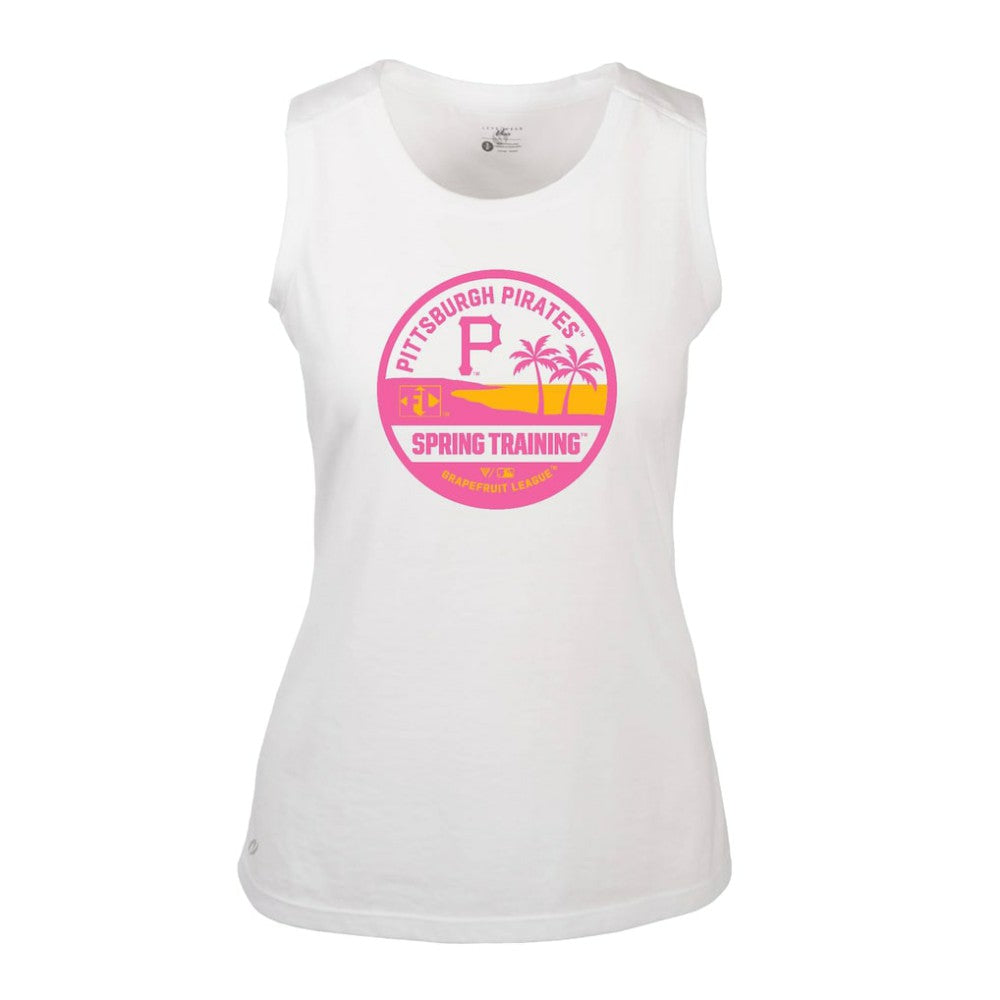 Pittsburgh Pirates Levelwear Women's Macy Spring Training Badge Bold Tank Top | MLB On Sale