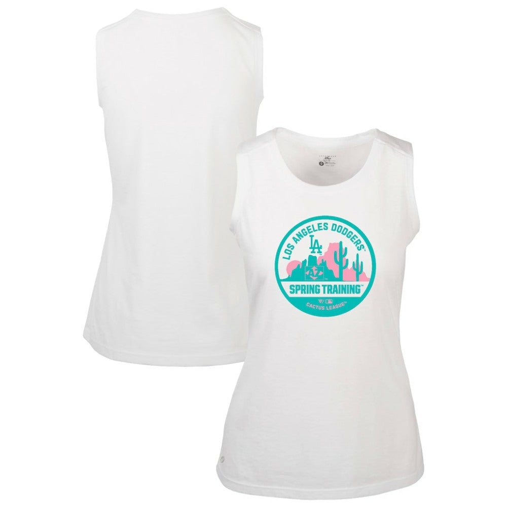 Los Angeles Dodgers Levelwear Women's Macy Spring Training Badge Bold Tank Top | MLB US