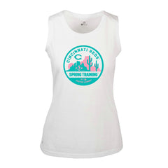 Cincinnati Reds Levelwear Women's Macy Spring Training Badge Bold Tank Top | MLB US