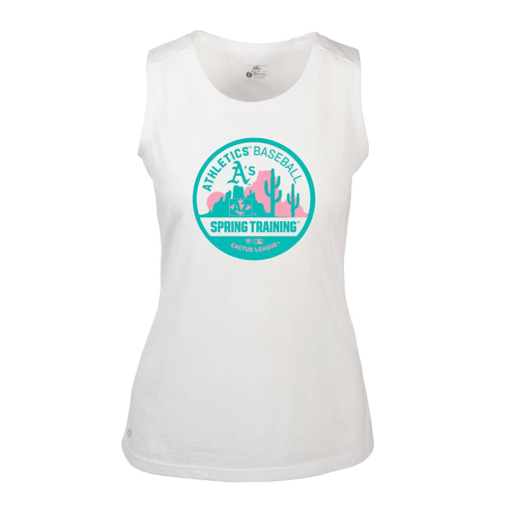 Athletics Levelwear Women's Macy Spring Training Badge Bold Tank Top | MLB New
