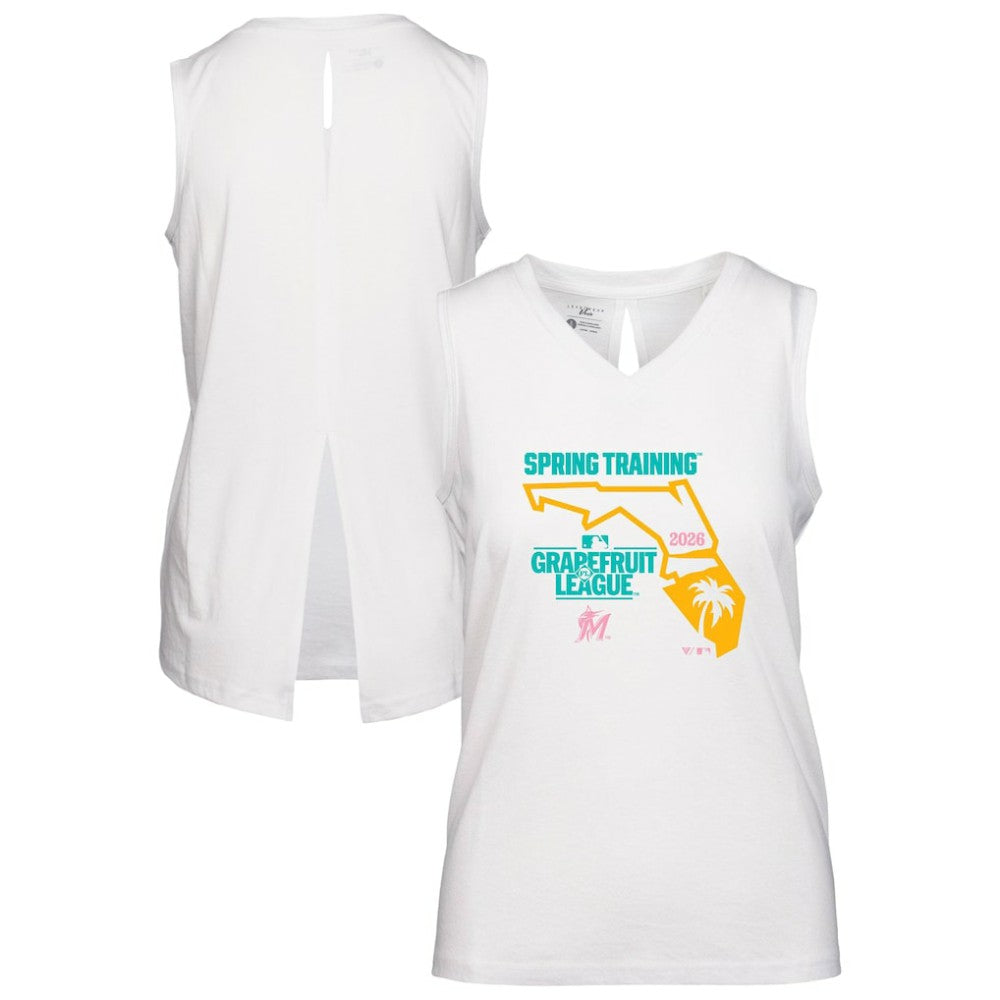 Miami Marlins Levelwear Women's 2026 Spring Training Paisley Ball Bold Tank | MLB US