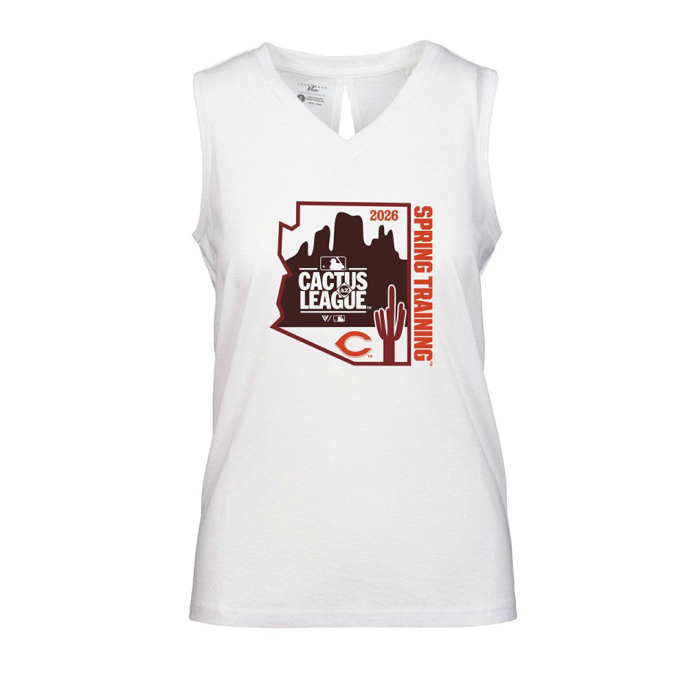 Cincinnati Reds Levelwear Women's 2026 Spring Training Paisley Ball Bold Tank | MLB Shop