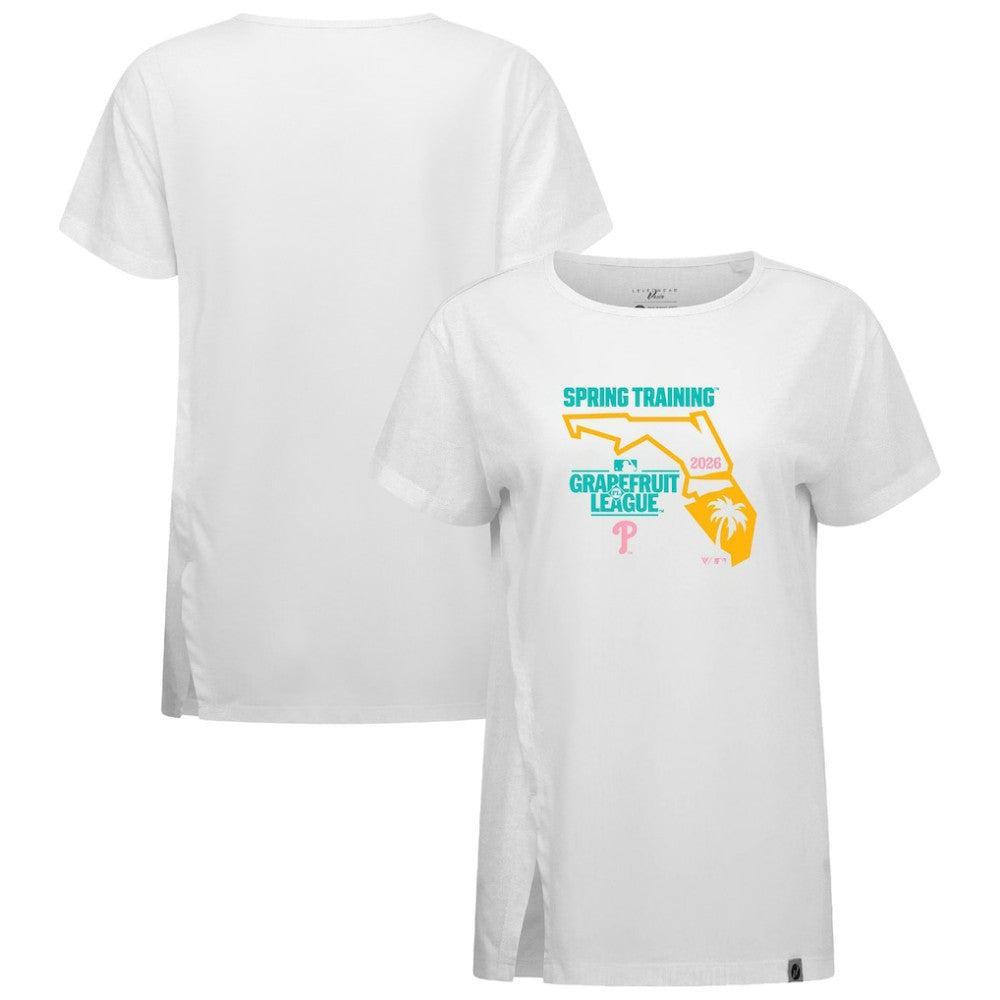 Philadelphia Phillies Levelwear Women's 2026 Spring Training Influx Ball Bold T-Shirt | MLB Outlet