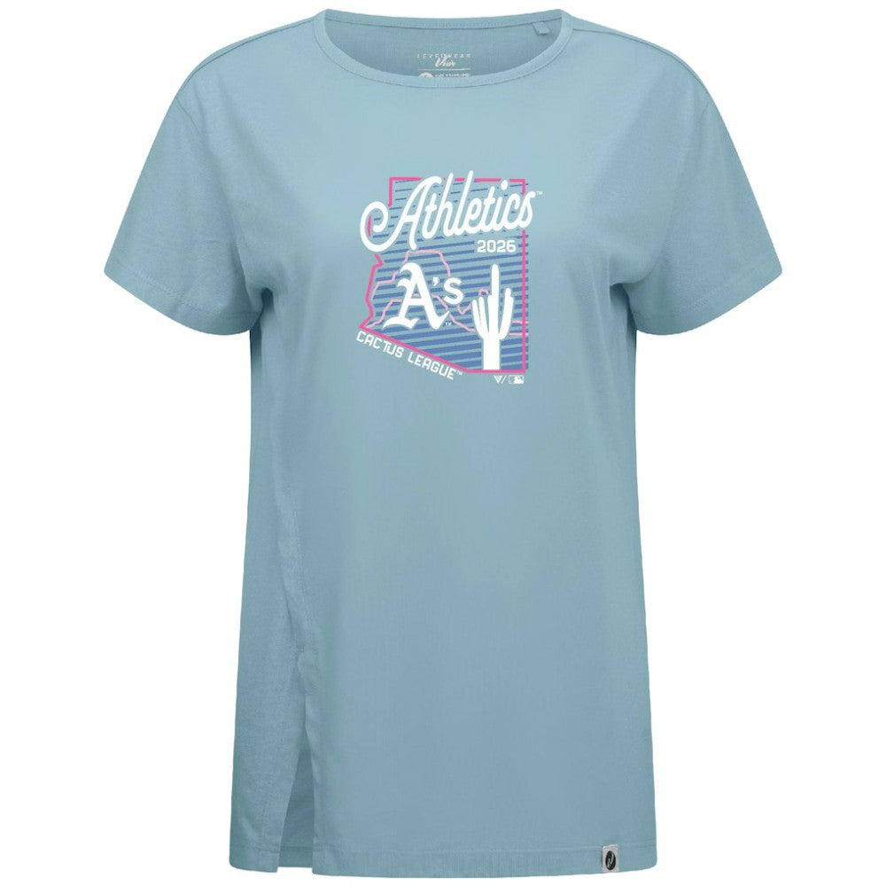 Athletics Levelwear Women's Influx Spring Training Sunrise Bold T-Shirt | MLB For sale