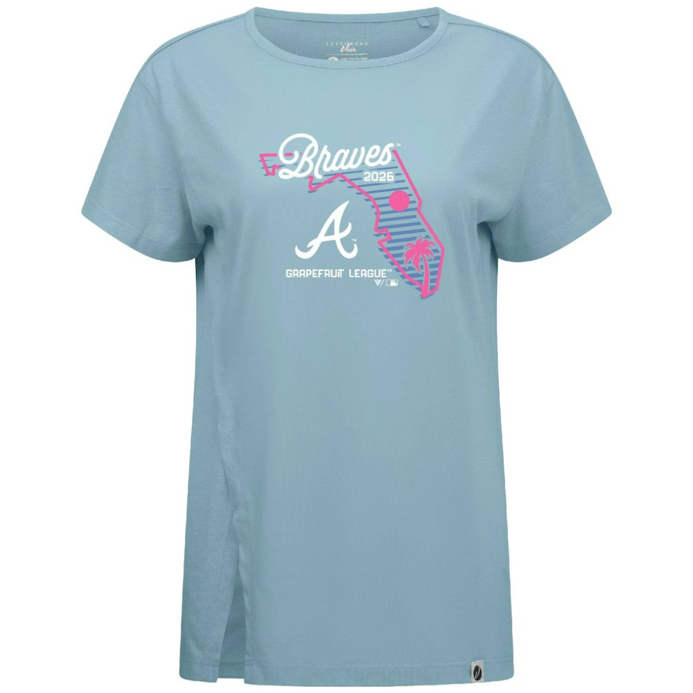 Atlanta Braves Levelwear Women's Influx Spring Training Sunrise Bold T-Shirt | MLB Near me