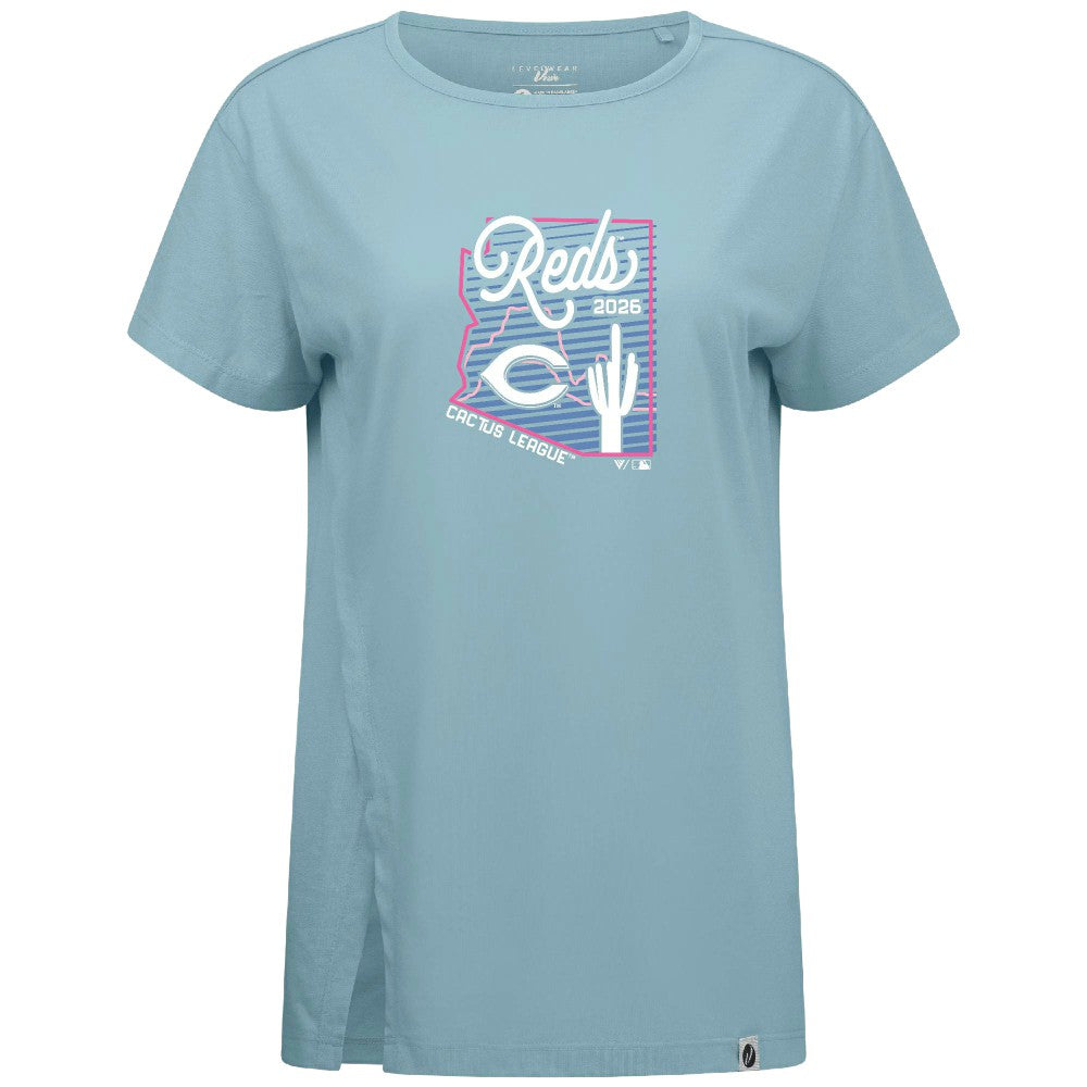 Cincinnati Reds Levelwear Women's Influx Spring Training Sunrise Bold T-Shirt | MLB Shop
