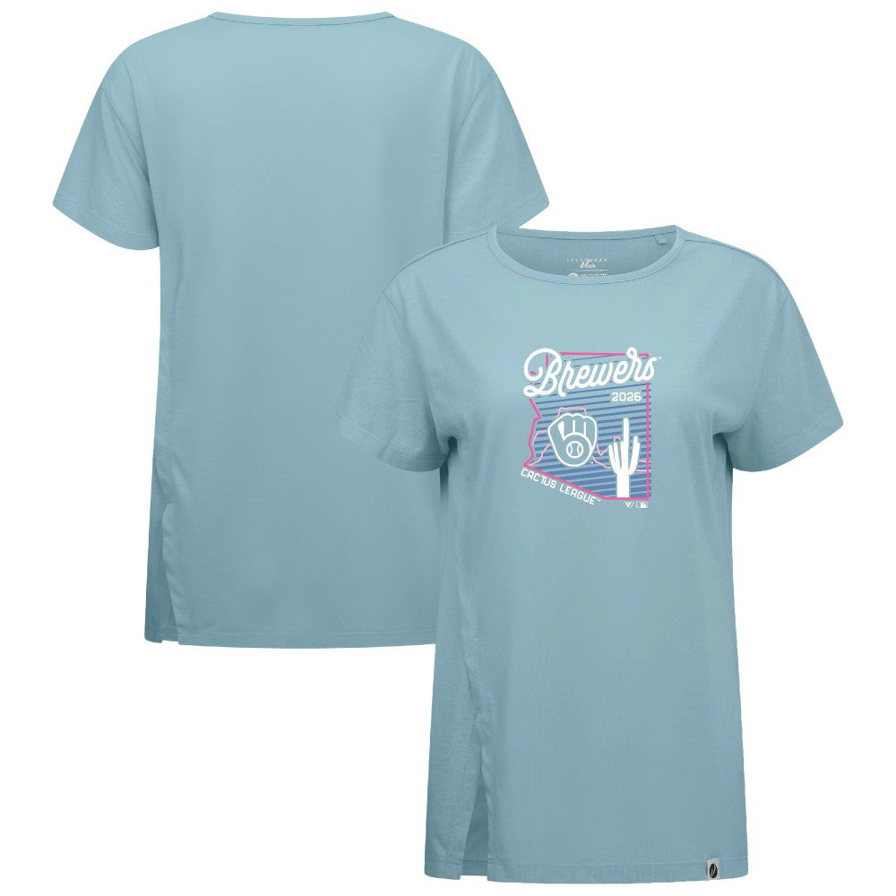 Milwaukee Brewers Levelwear Women's Influx Spring Training Sunrise Bold T-Shirt | MLB New