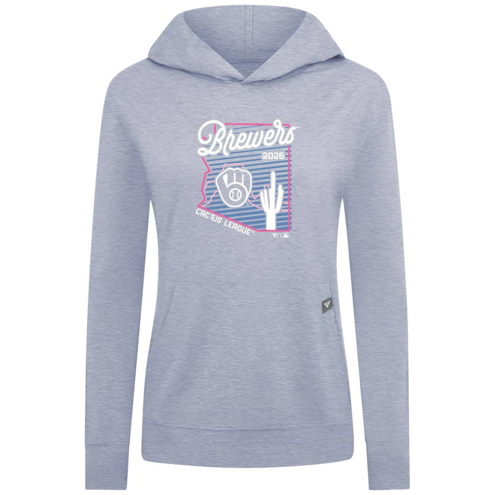 Milwaukee Brewers Levelwear Women's Relay Spring Training Sunrise Bold Hoodie | MLB Outlet