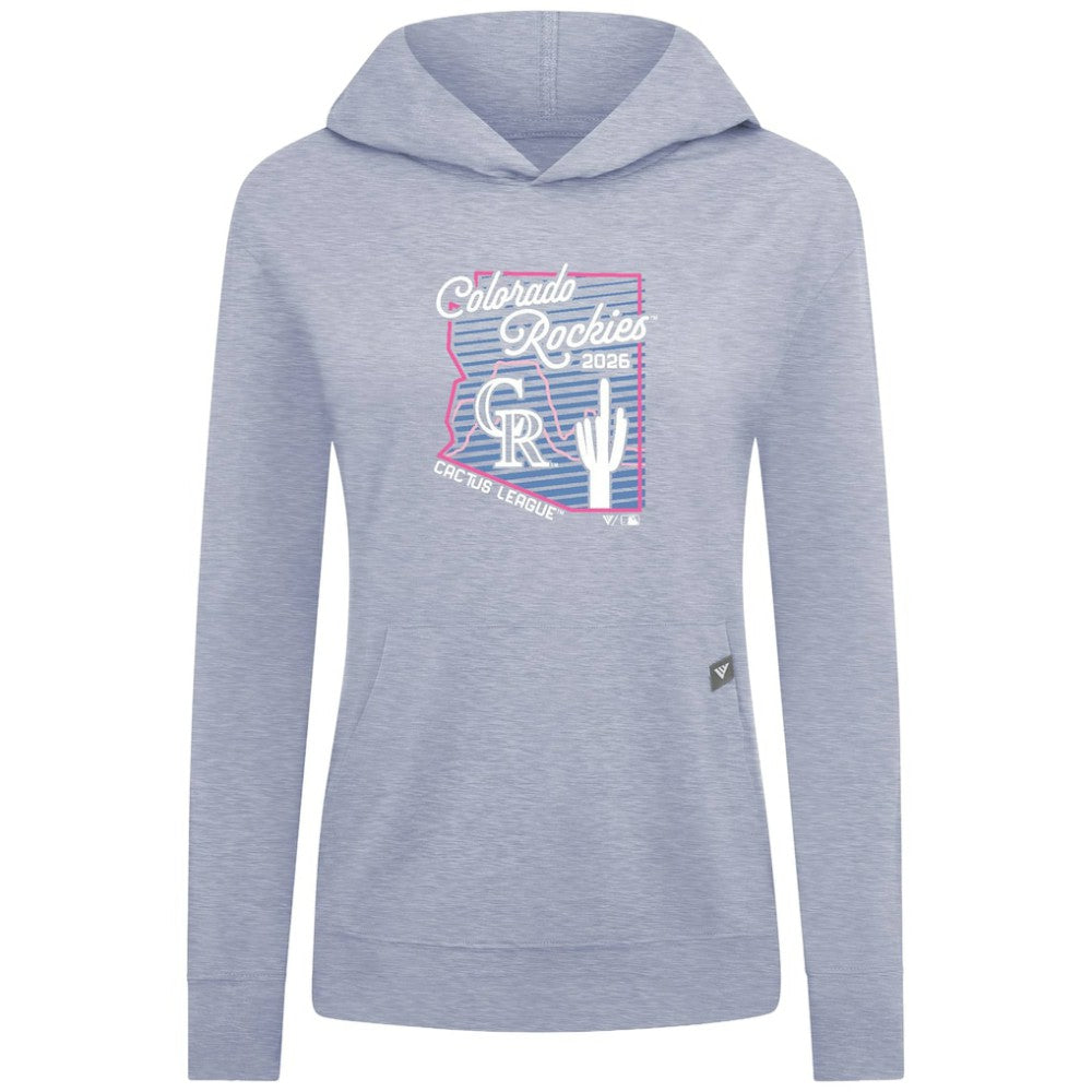 Colorado Rockies Levelwear Women's Relay Spring Training Sunrise Bold Hoodie | MLB Outlet