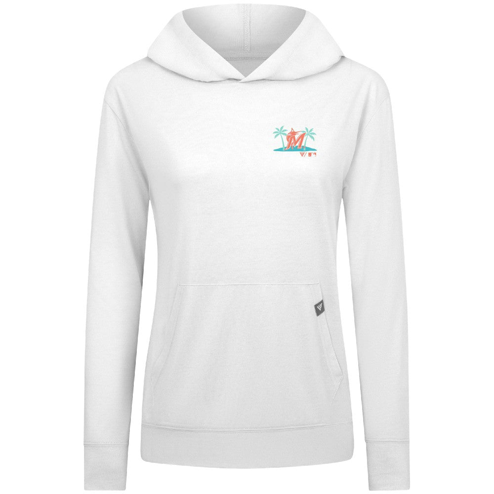 Miami Marlins Levelwear Women's Relay Spring Break Panoramic Bold Hoodie | MLB Discount
