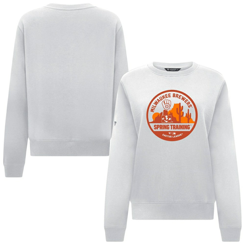 Milwaukee Brewers Levelwear Women's Yvette Spring Training Badge Bold Sweatshirt | MLB On Sale