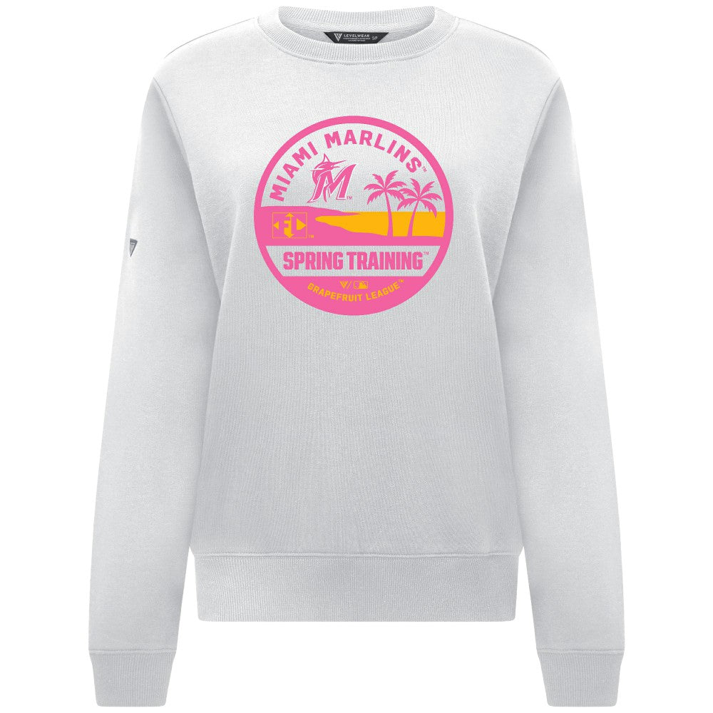 Miami Marlins Levelwear Women's Yvette Spring Training Badge Bold Sweatshirt | MLB US