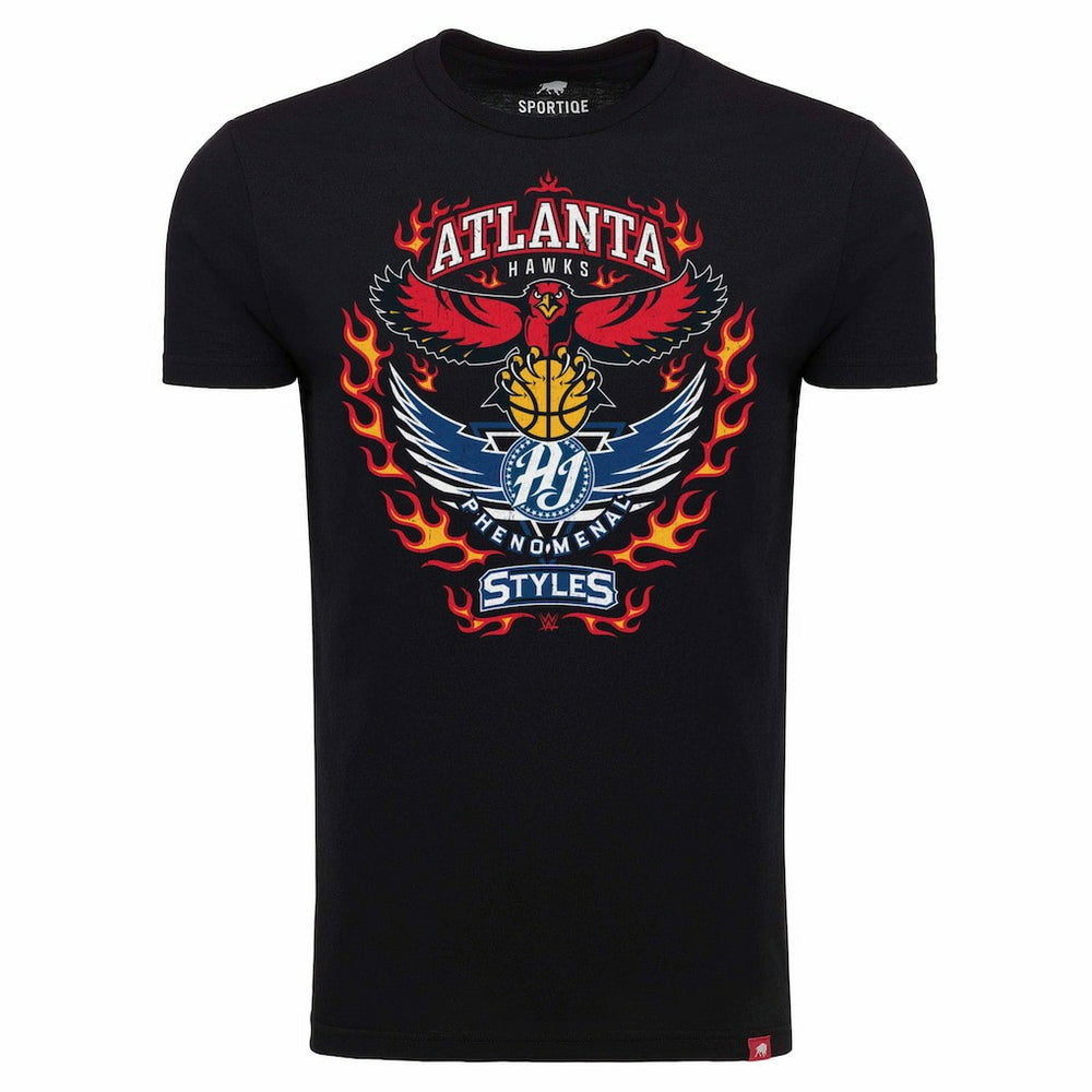 AJ Styles Sportiqe Atlanta Hawks Tri-Blend T-Shirt For Sale