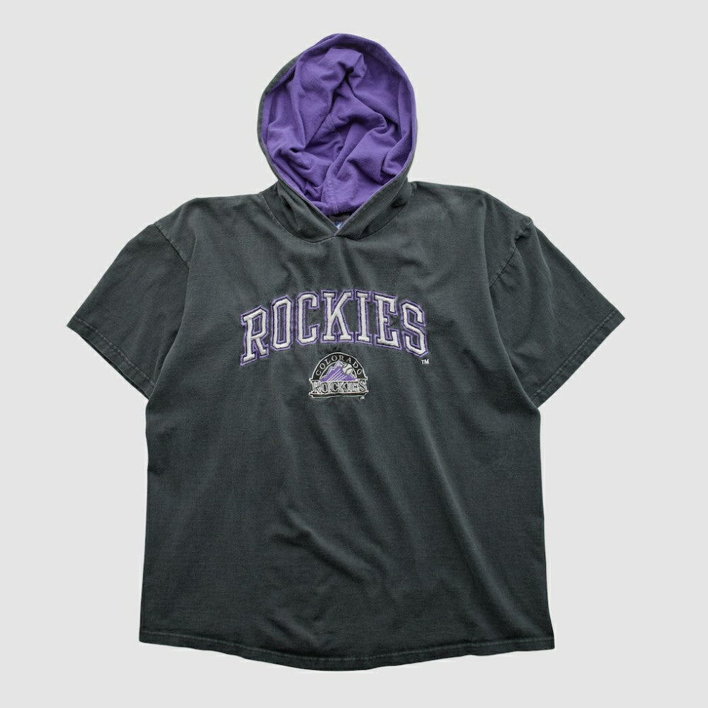 Colorado Rockies Logo 7 90s Hooded T-shirt | MLB Shop