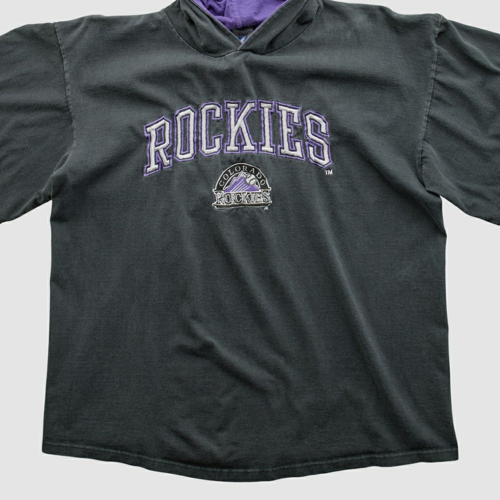 Colorado Rockies Logo 7 90s Hooded T-shirt | MLB Shop