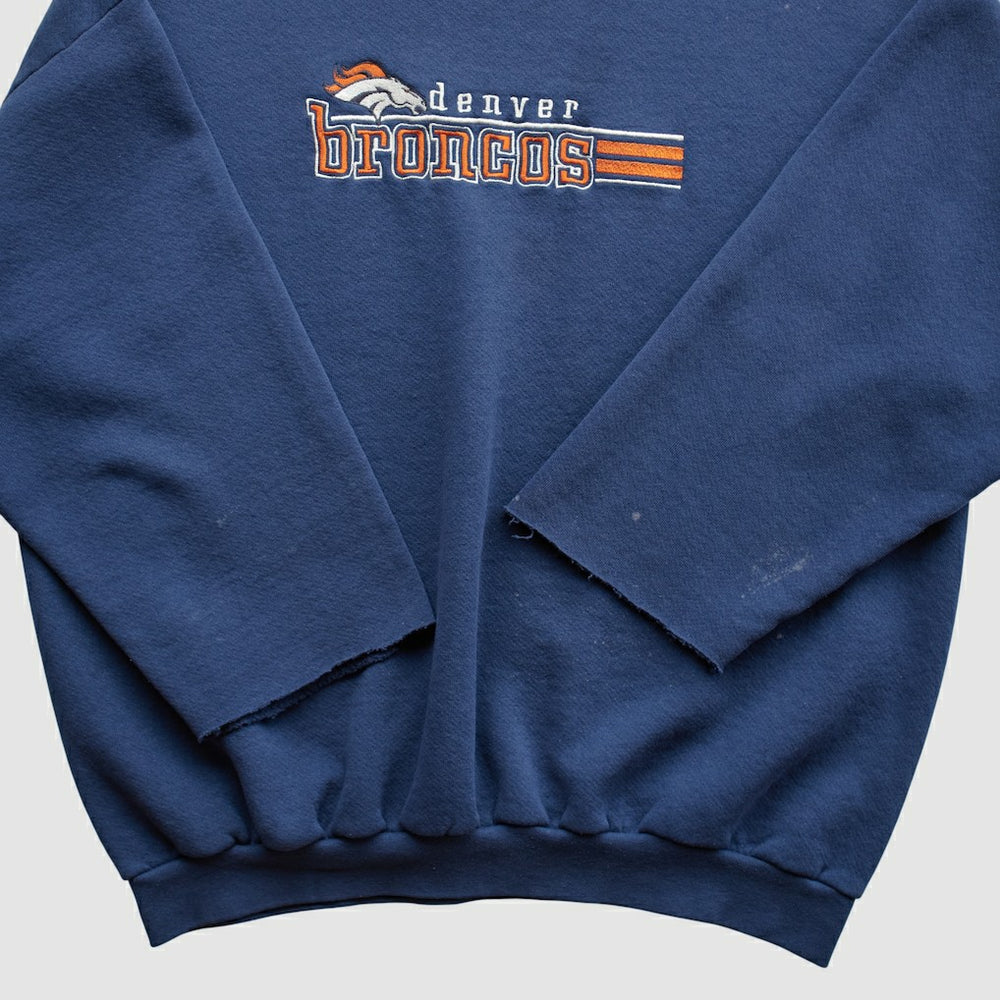 Denver Broncos Fanatics Logo Athletic 90s Pullover Sweatshirt