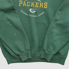 Green Bay Packers Fanatics Nutmeg 90s Pullover Sweatshirt