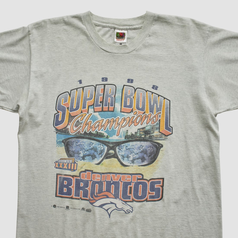 Denver Broncos Fanatics Super Bowl XXXIII Fruit of The Loom 1998 T-shirt