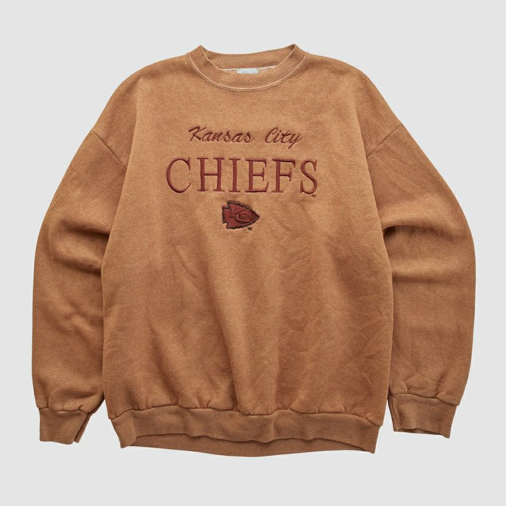 Kansas City Chiefs Fanatics Logo 7 90s Pullover Sweatshirt