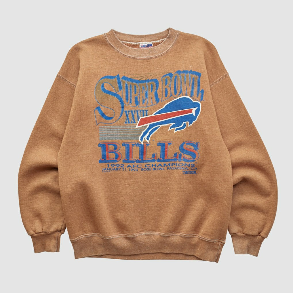 Buffalo Bills Fanatics Super Bowl XXVII Trench 1992 Pullover Sweatshirt