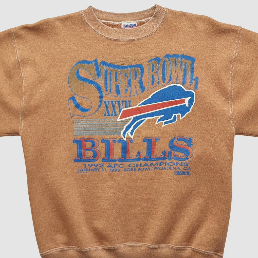 Buffalo Bills Fanatics Super Bowl XXVII Trench 1992 Pullover Sweatshirt