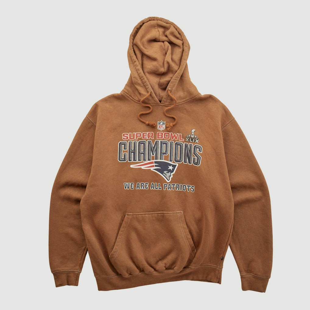 New England Patriots Fanatics Super Bowl XLIX Pennant Sportswear 2015 Hooded Pullover Sweatshirt