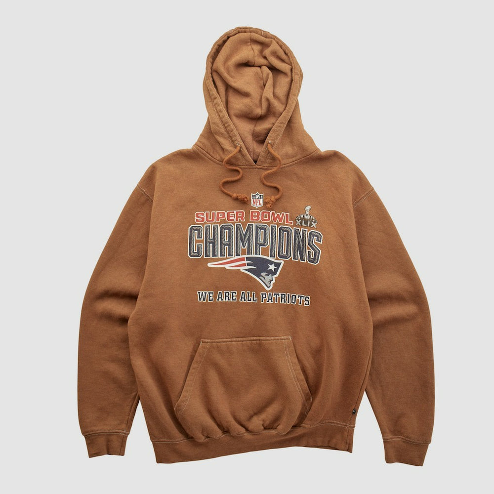 New England Patriots Fanatics Super Bowl XLIX Pennant Sportswear 2015 Hooded Pullover Sweatshirt