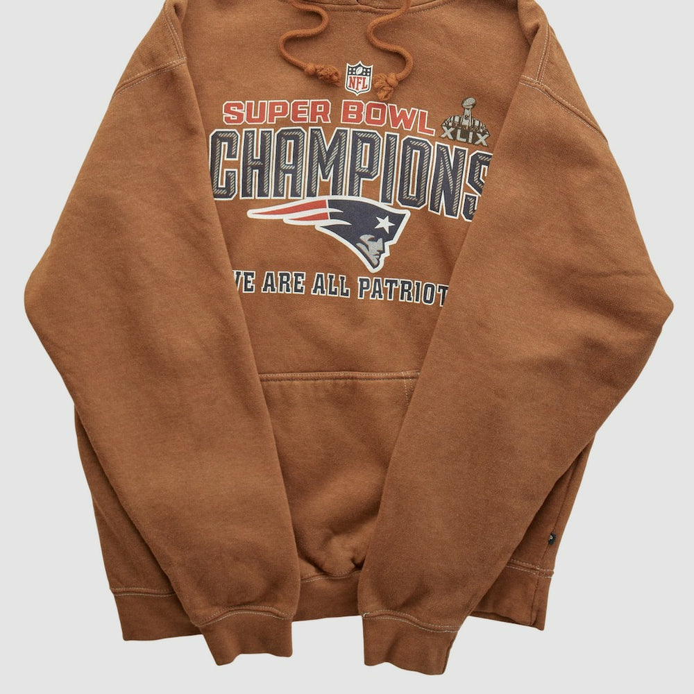 New England Patriots Fanatics Super Bowl XLIX Pennant Sportswear 2015 Hooded Pullover Sweatshirt