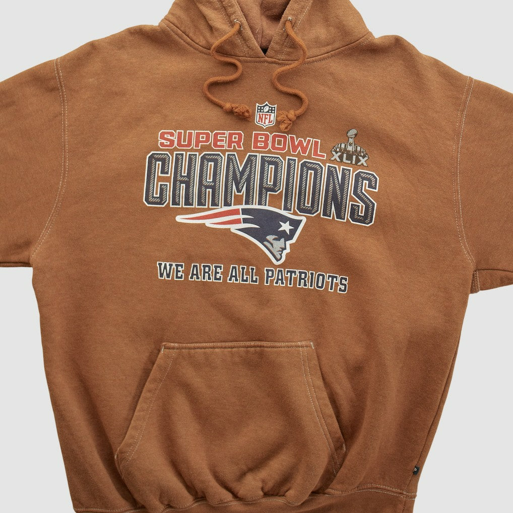 New England Patriots Fanatics Super Bowl XLIX Pennant Sportswear 2015 Hooded Pullover Sweatshirt