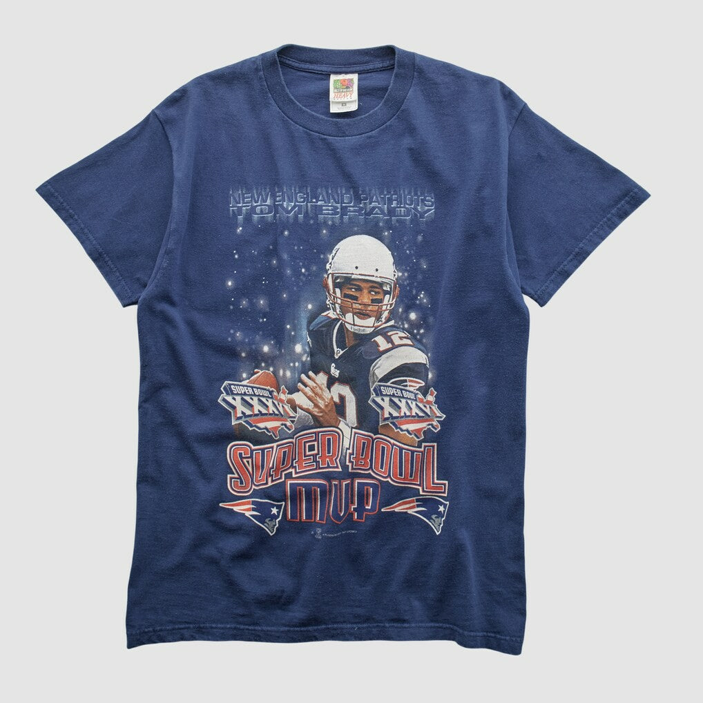 New England Patriots Fanatics Super Bowl MVP Fruit of The Loom 2002 T-shirt