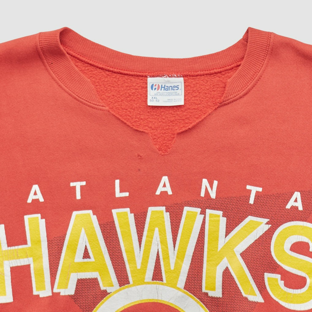 Atlanta Hawks Hanes 90s Pullover Sweatshirt New