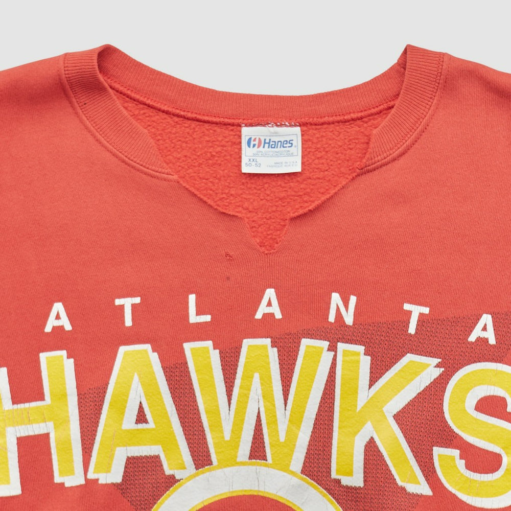Atlanta Hawks Hanes 90s Pullover Sweatshirt New