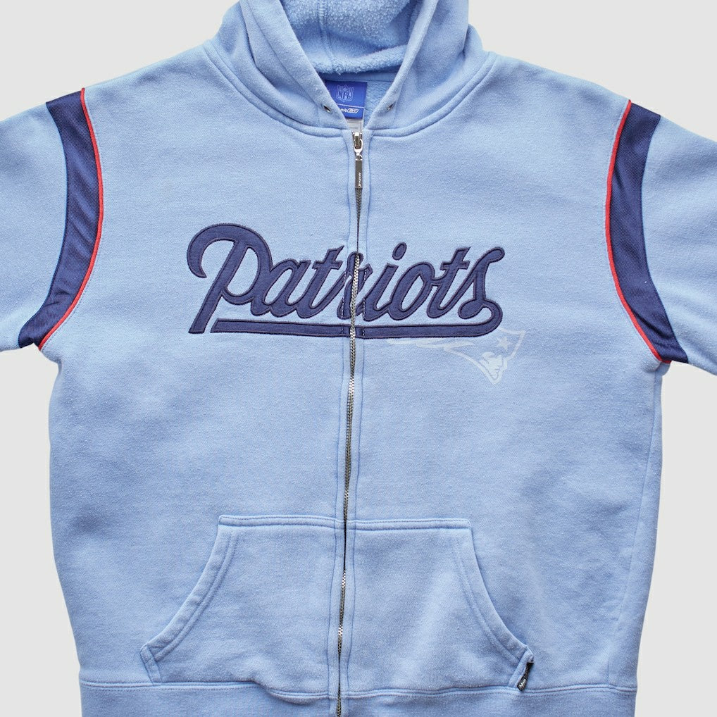 New England Patriots Fanatics Reebok 2000s Hooded Full Zip Sweatshirt