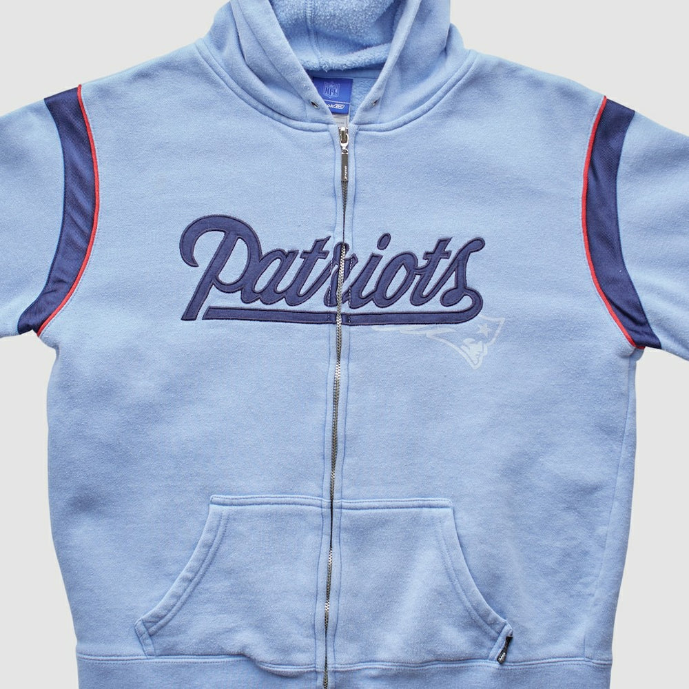 New England Patriots Fanatics Reebok 2000s Hooded Full Zip Sweatshirt