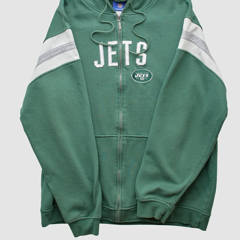 New York Jets Fanatics Reebok 2000s Hooded Full Zip Sweatshirt