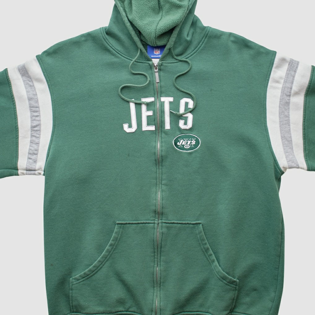 New York Jets Fanatics Reebok 2000s Hooded Full Zip Sweatshirt