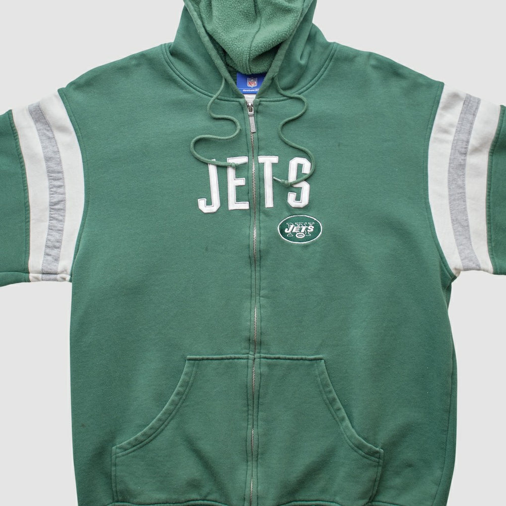 New York Jets Fanatics Reebok 2000s Hooded Full Zip Sweatshirt