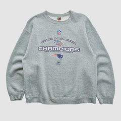 New England Patriots Fanatics Super Bowl XXXVI Fruit of The Loom 2002 Pullover Sweatshirt