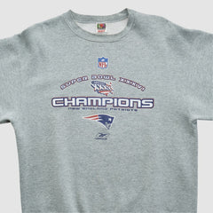 New England Patriots Fanatics Super Bowl XXXVI Fruit of The Loom 2002 Pullover Sweatshirt