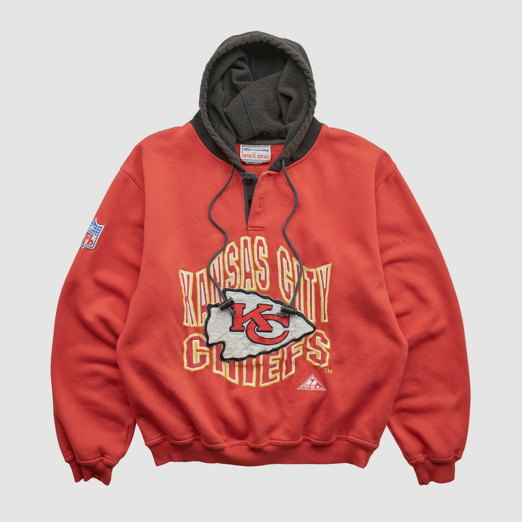 Kansas City Chiefs Fanatics Pro Line 90s Hooded Pullover Sweatshirt