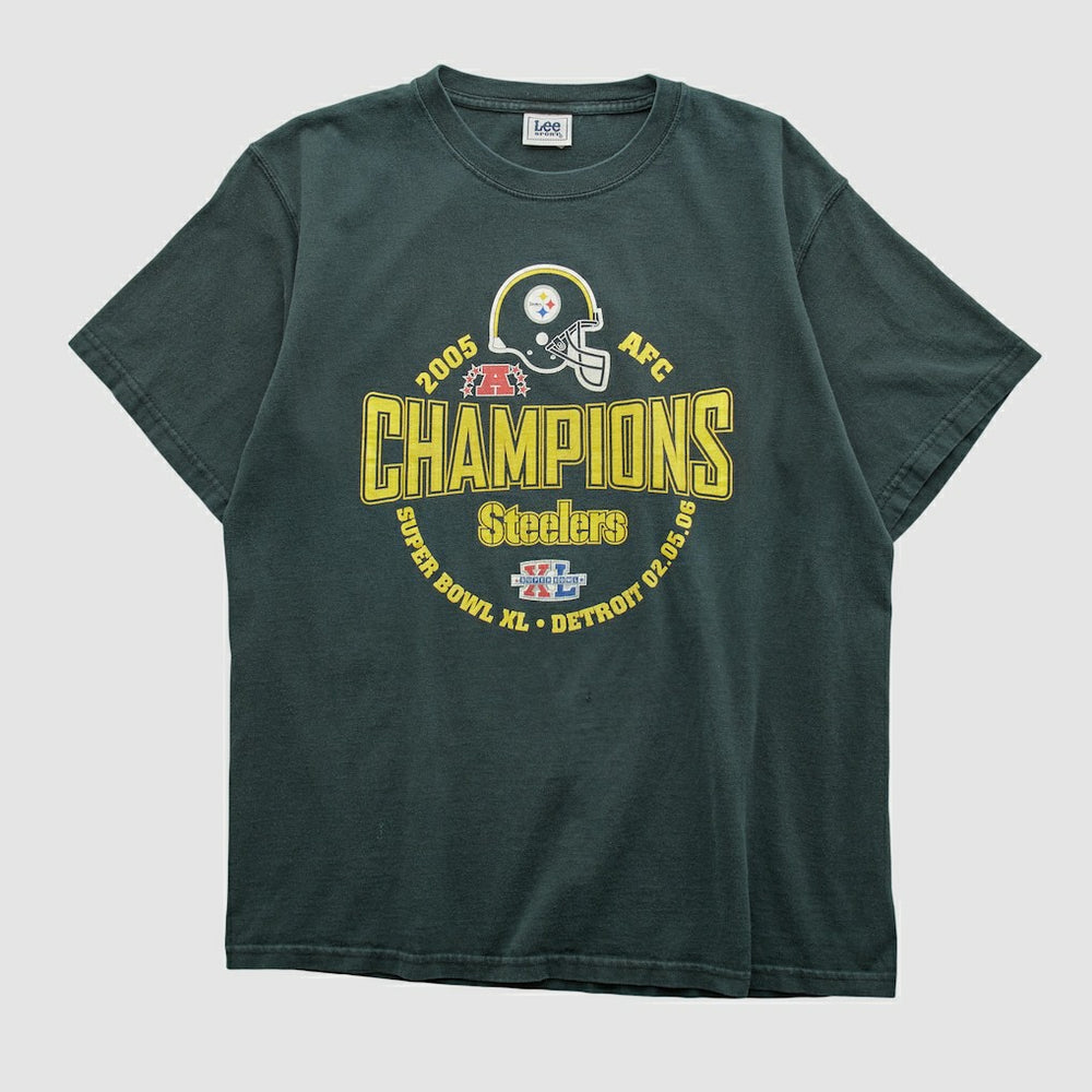 Pittsburgh Steelers Fanatics AFC Champions Lee Sport 2005 T-shirt