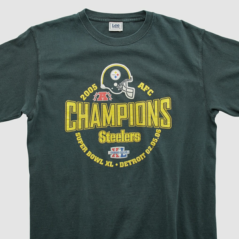Pittsburgh Steelers Fanatics AFC Champions Lee Sport 2005 T-shirt