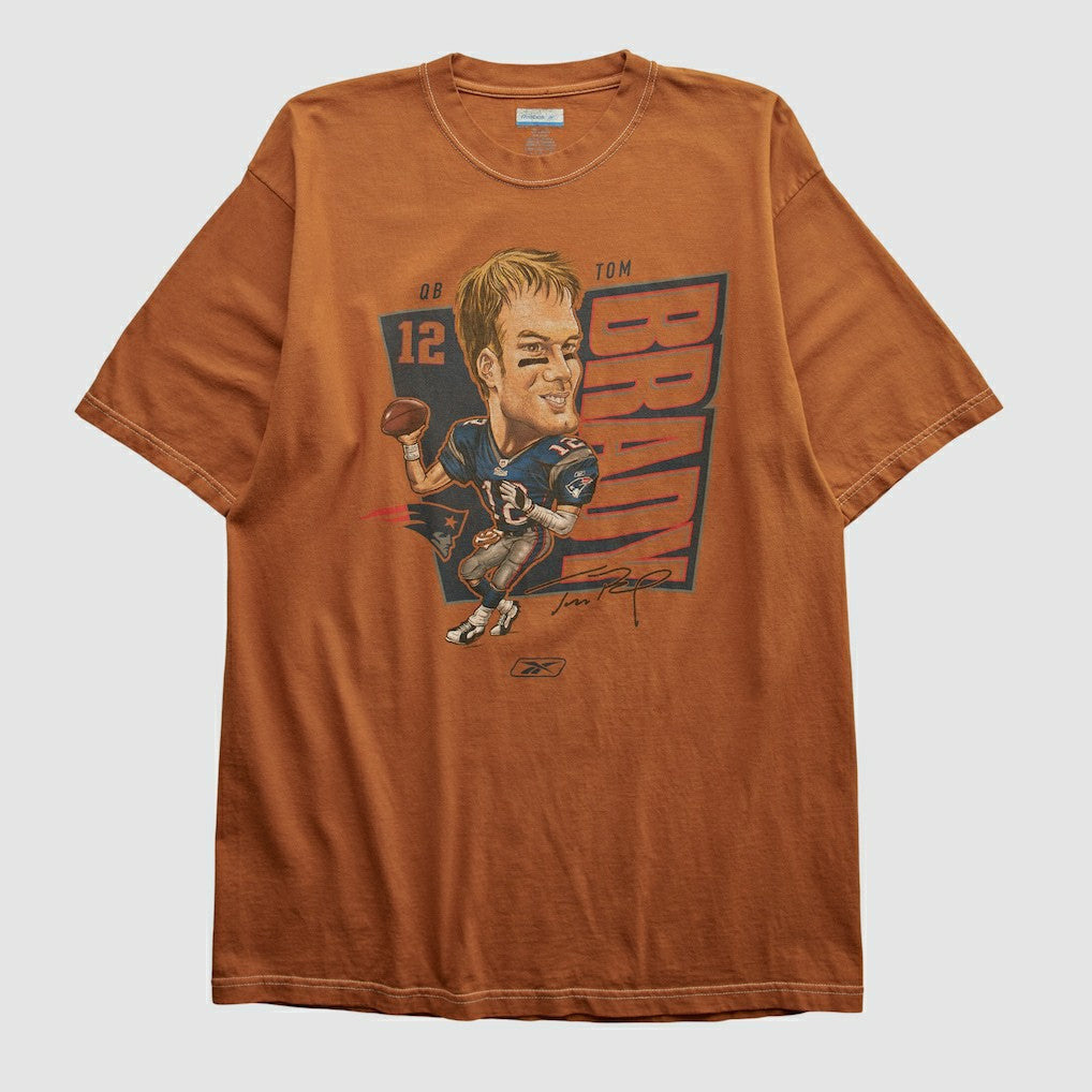 New England Patriots Fanatics Tom Brady Reebok 2000s T-shirt