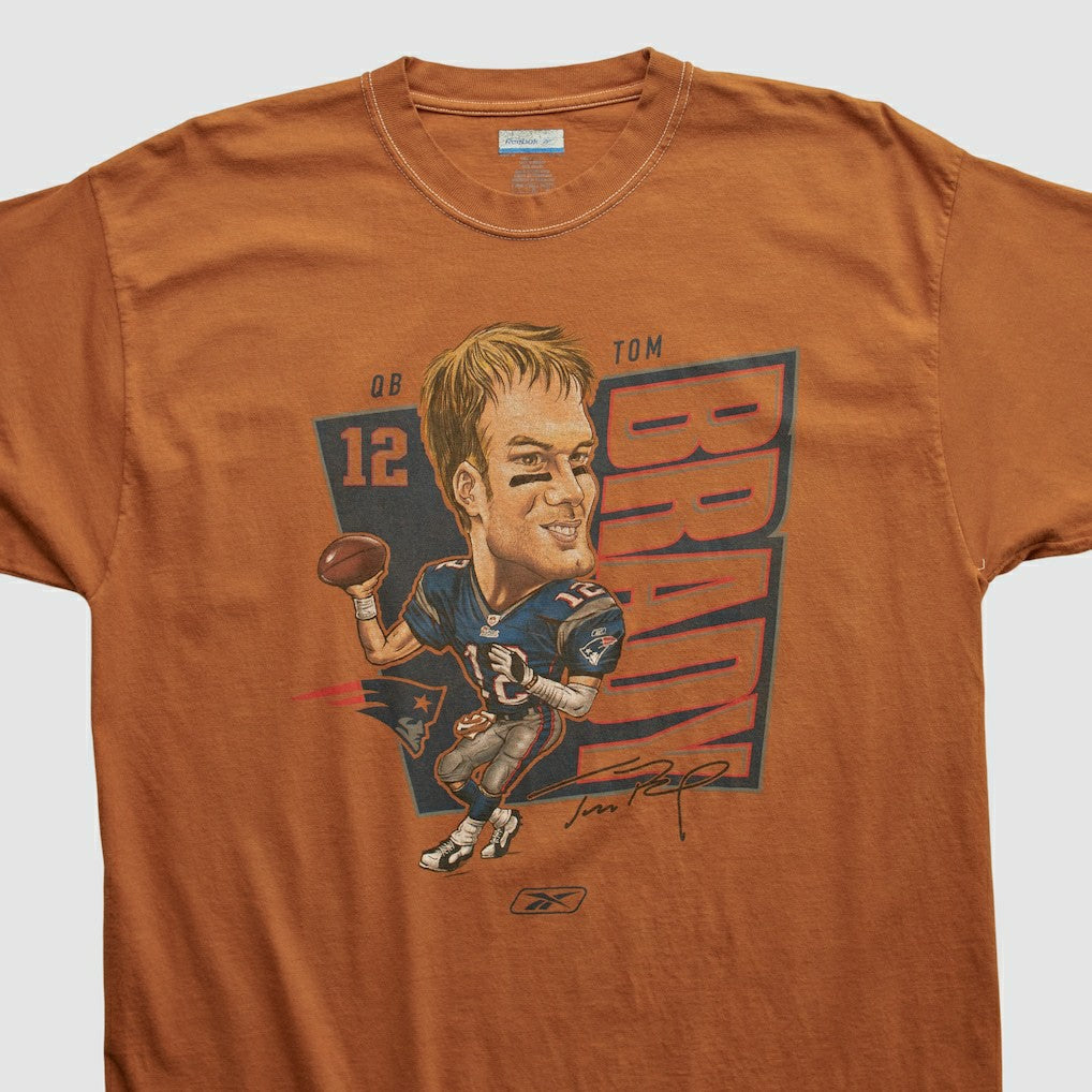 New England Patriots Fanatics Tom Brady Reebok 2000s T-shirt